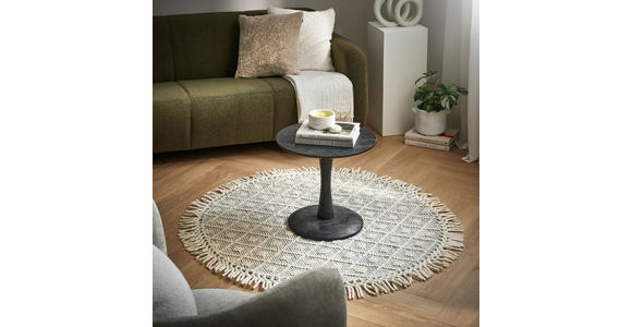 HANDWEBTEPPICH 120 cm Sylt Creme  - Creme, Natur, Textil (120cm) - Linea Natura