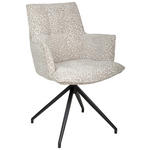 ARMLEHNSTUHL  Stoffauswahl, Sitzfläche 360° drehbar, automatische Rückholfunktion Jacquard  - Taupe/Beige, Design, Textil/Metall (59/89.5/63cm) - Novel