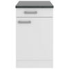KÜCHENUNTERSCHRANK 50/84,8/60 cm  in Weiß  - Anthrazit/Buchefarben, Basics, Holzwerkstoff/Metall (50/84,8/60cm) - Optifit