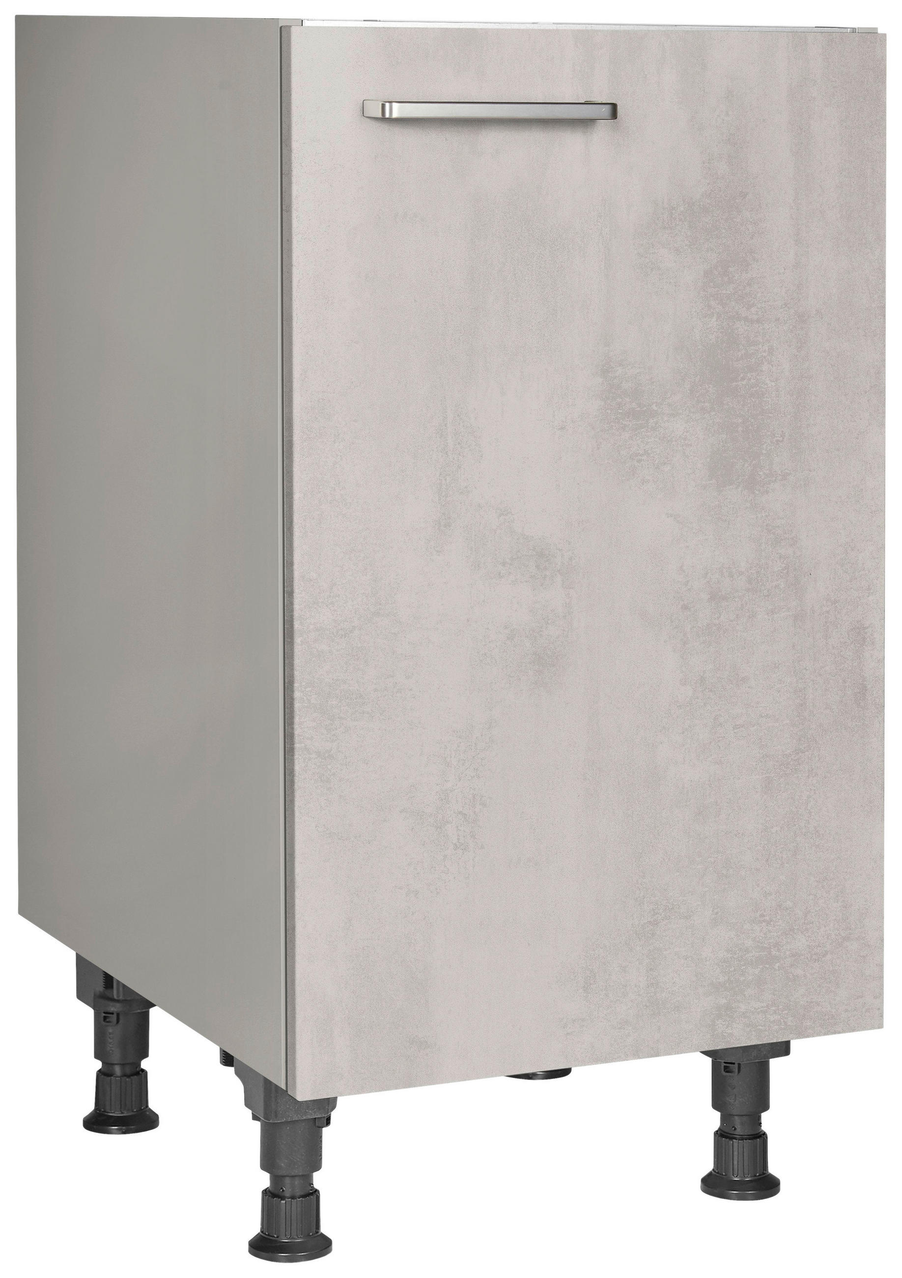 SPÜLENUNTERSCHRANK 45/87/56 cm  in Hellgrau  - Edelstahlfarben/Hellgrau, MODERN, Holzwerkstoff/Metall (45/87/56cm) - Nobilia