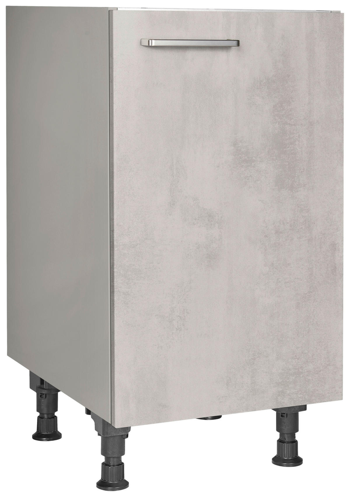 SPÜLENUNTERSCHRANK 45/87/56 cm  in Hellgrau  - Edelstahlfarben/Hellgrau, MODERN, Holzwerkstoff/Metall (45/87/56cm) - Nobilia