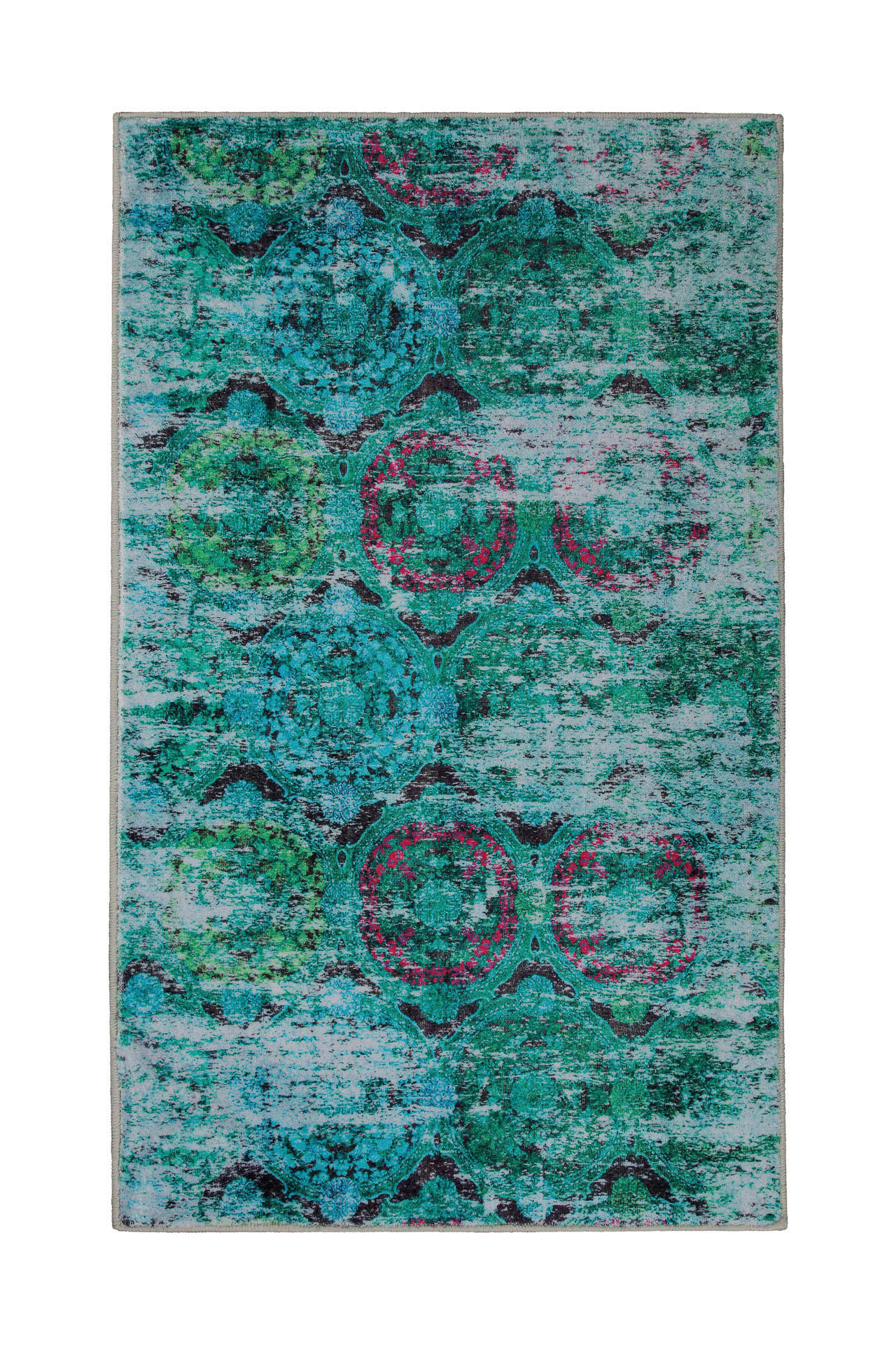 BADTEPPICH Grün 55/65 cm  - Grün, Basics, Kunststoff/Textil (55/65cm) - WECON HOME BASIC