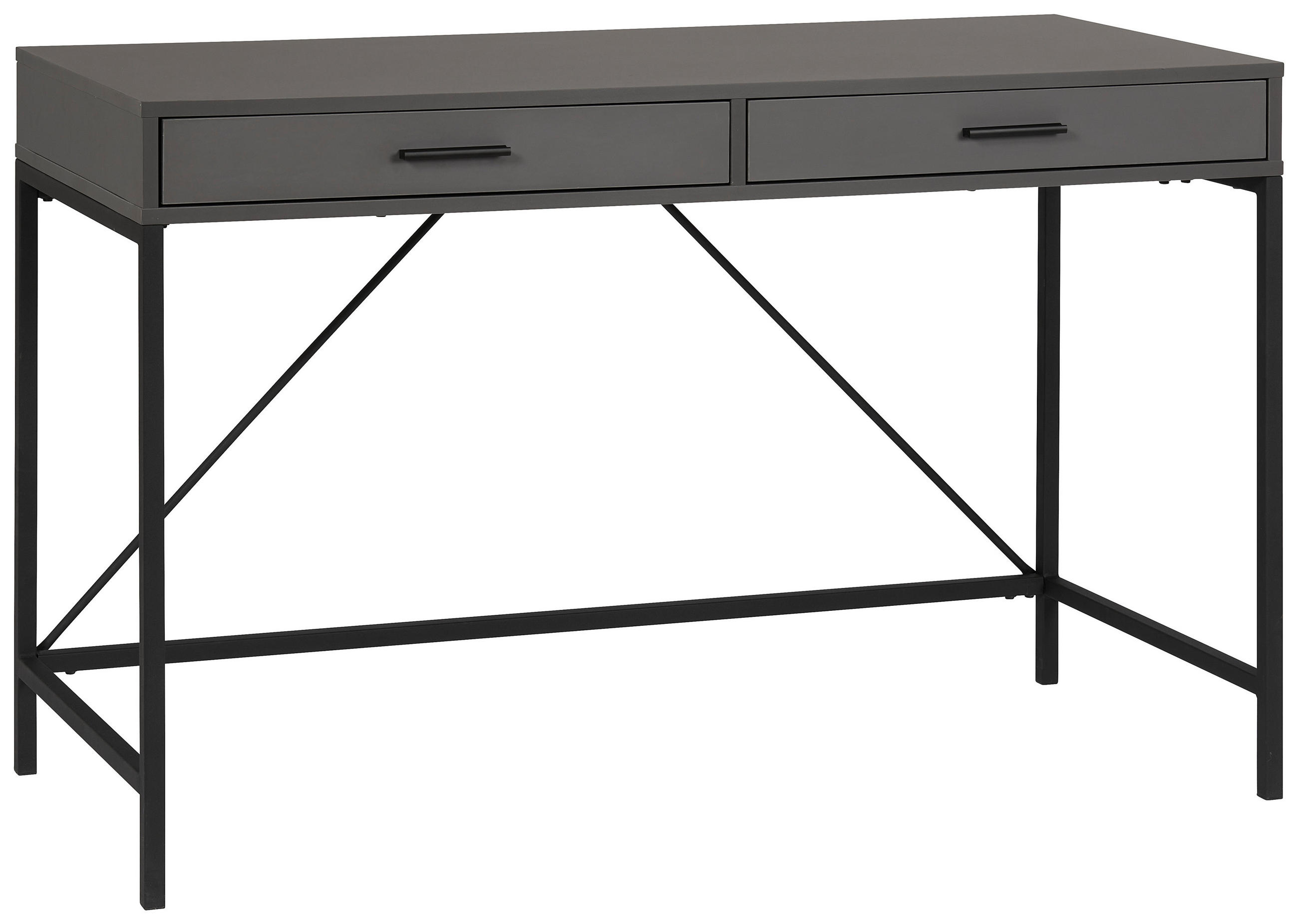 SCHREIBTISCH 120/50/76 cm Dunkelgrau  - Dunkelgrau, Design, Holz/Metall (120/50/76cm) - Hom`in