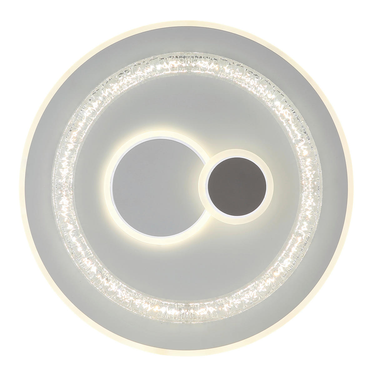 STROPNÍ LED SVÍTIDLO, 49,5/6 cm  - bílá/čiré, Basics, kov/plast (49,5/6cm) - Globo