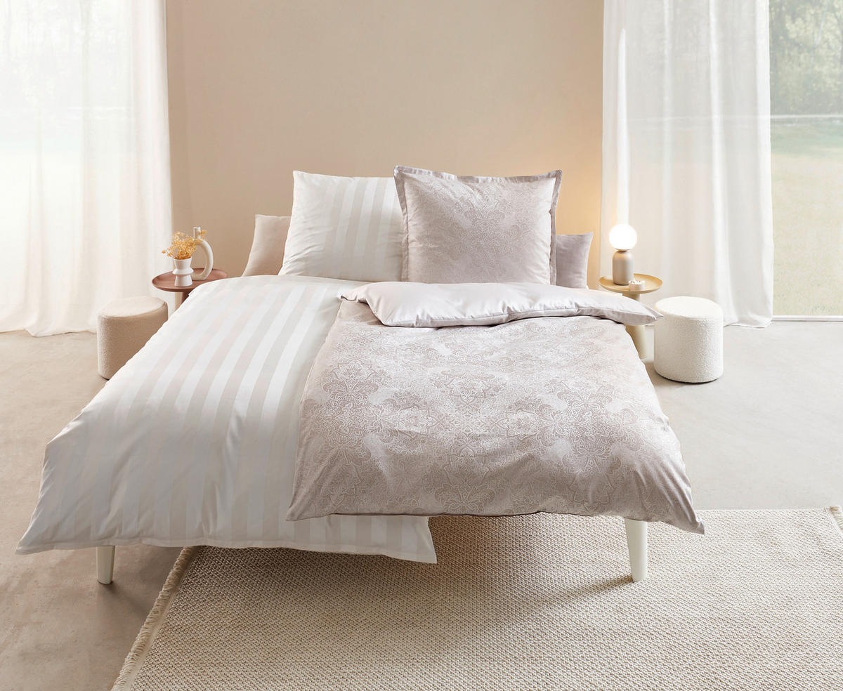 BETTWÄSCHE Shirley Damast 135/200 cm  - Taupe, Basics, Textil (135/200cm) - Curt Bauer