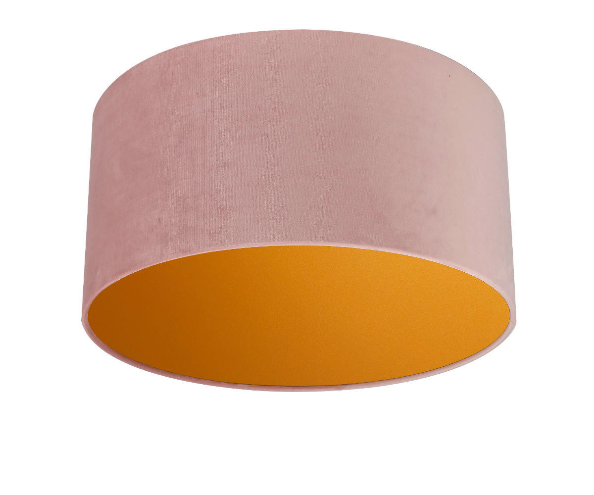 LEUCHTENSCHIRM Velour 40/35 cm   - Rosa, Basics, Textil/Metall (40/35cm)