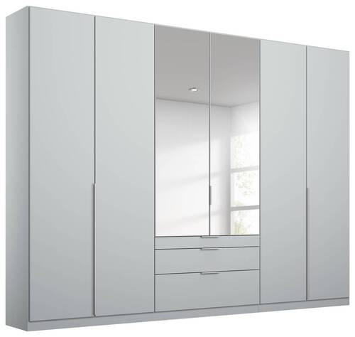 DREHTÜRENSCHRANK 271/229/54 cm 6-türig Hellgrau, Silberfarben  - Silberfarben/Hellgrau, MODERN, Holzwerkstoff (271/229/54cm) - Rauch Möbel