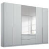 DREHTÜRENSCHRANK 271/229/54 cm 6-türig Hellgrau, Transparent  - Transparent/Hellgrau, MODERN, Holzwerkstoff (271/229/54cm) - Rauch Möbel
