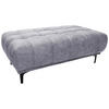 HOCKER Velours Hellgrau  - Hellgrau/Schwarz, Design, Textil/Metall (131/47/71cm) - Stylife