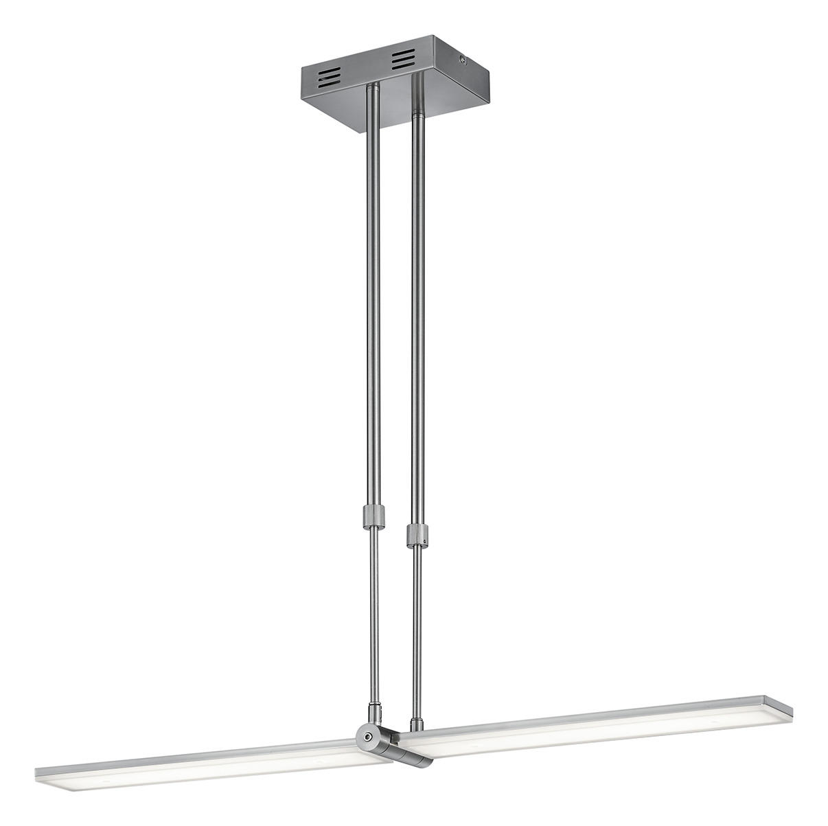 VISEČA LED-SVETILKA - bela/nikelj, Design, kovina/umetna masa (93/110/8cm)