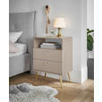 NACHTSCHRANK 50/70/34 cm  - Beige/Messingfarben, KONVENTIONELL, Holzwerkstoff/Metall (50/70/34cm) - Carryhome