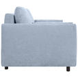SCHLAFSOFA Chenille Hellblau  - Schwarz/Hellblau, KONVENTIONELL, Kunststoff/Textil (161/90/108cm) - Carryhome