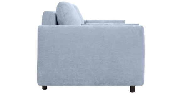 SCHLAFSOFA Chenille Hellblau  - Schwarz/Hellblau, KONVENTIONELL, Kunststoff/Textil (161/90/108cm) - Carryhome