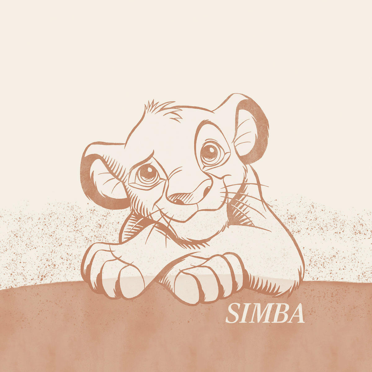 KINDERBILD - Braun, Basics, Papier (40/40cm) - Disney