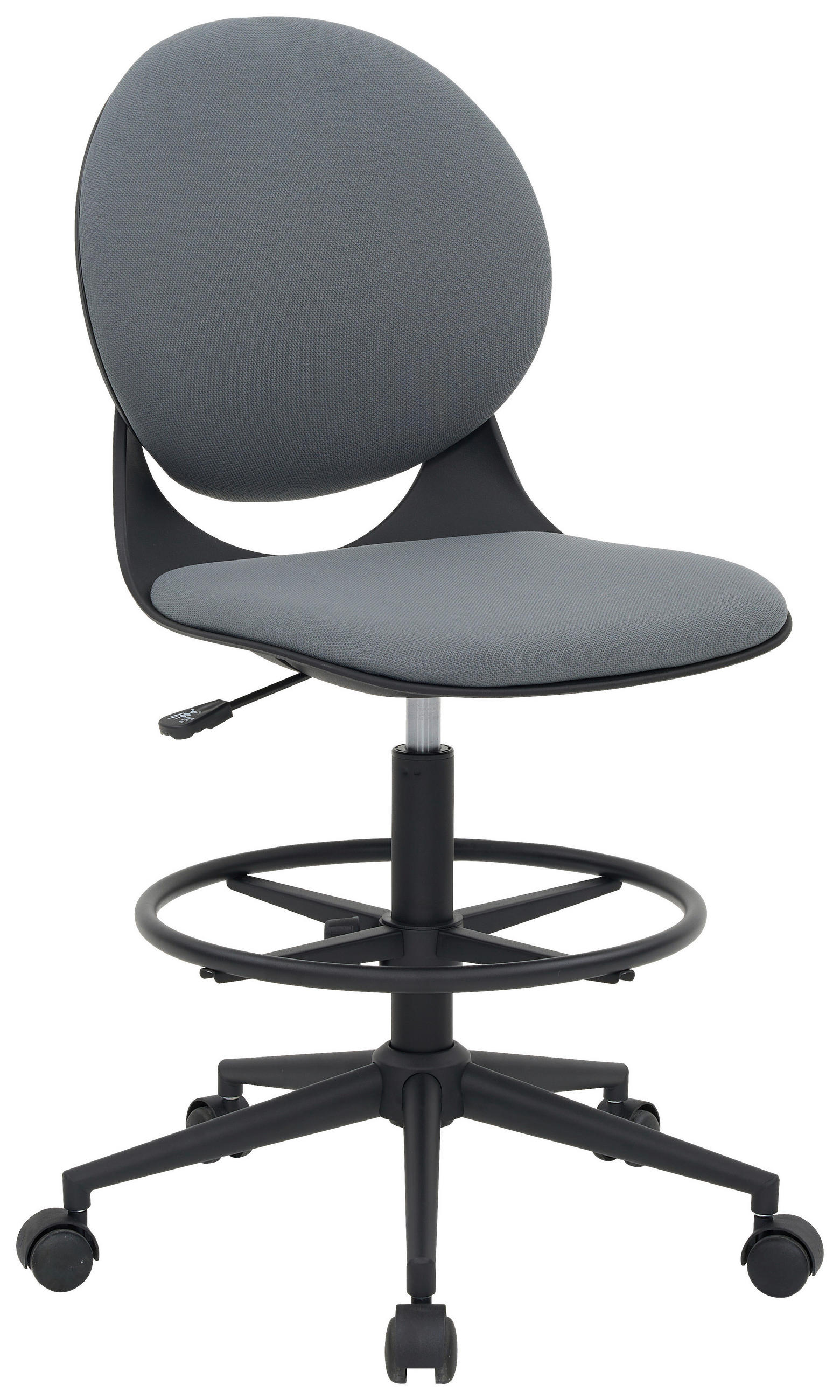 SNURRSTOL  i vävt tyg svart, mörkgrå  - mörkgrå/svart, Modern, metall/textil (55/101-121/56.5cm) - Hom`in