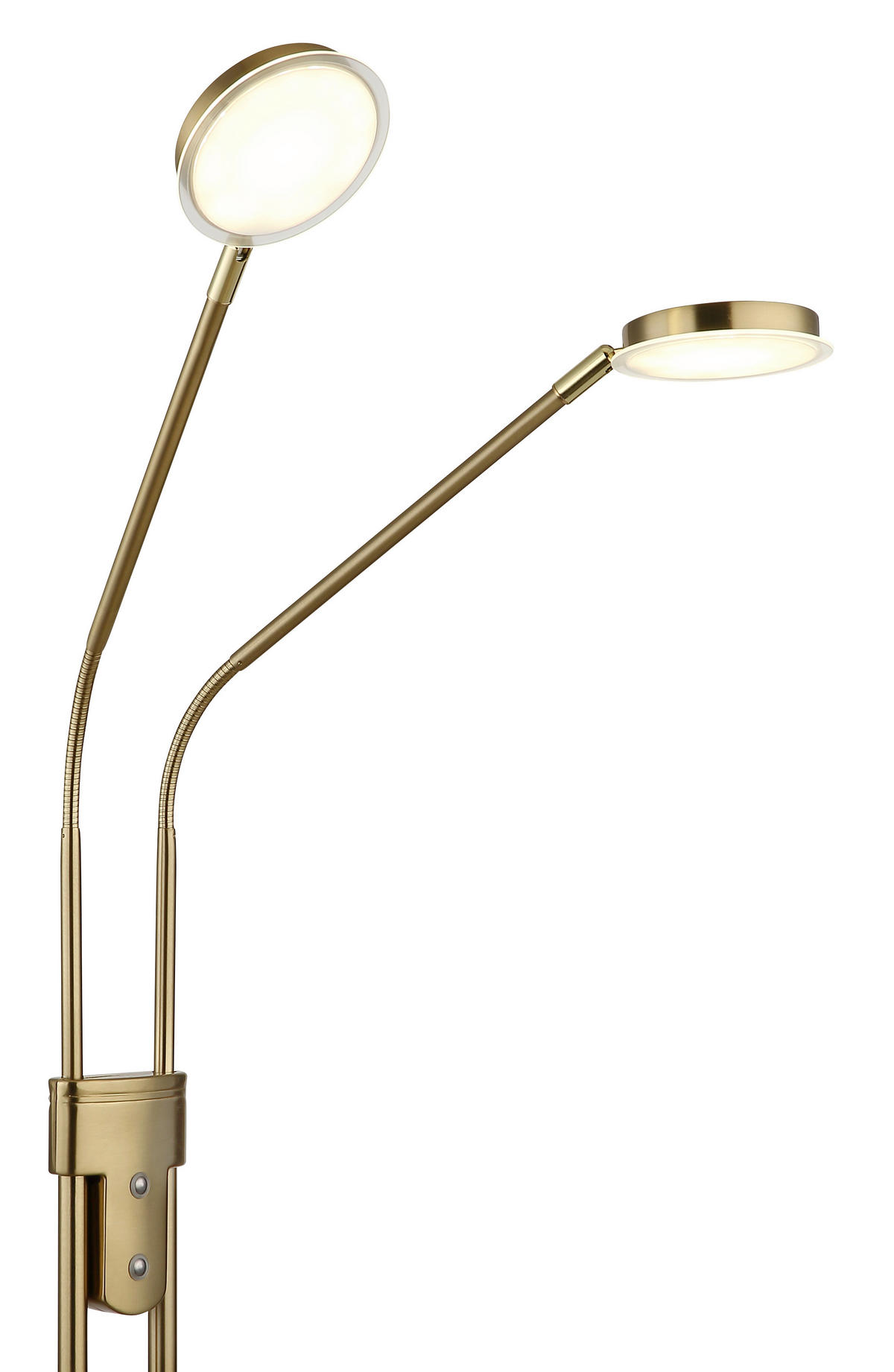 LED-STEHLEUCHTE Silvio 93/25 cm  - Messingfarben/Schwarz, Design, Kunststoff/Metall (93/25cm) - Globo