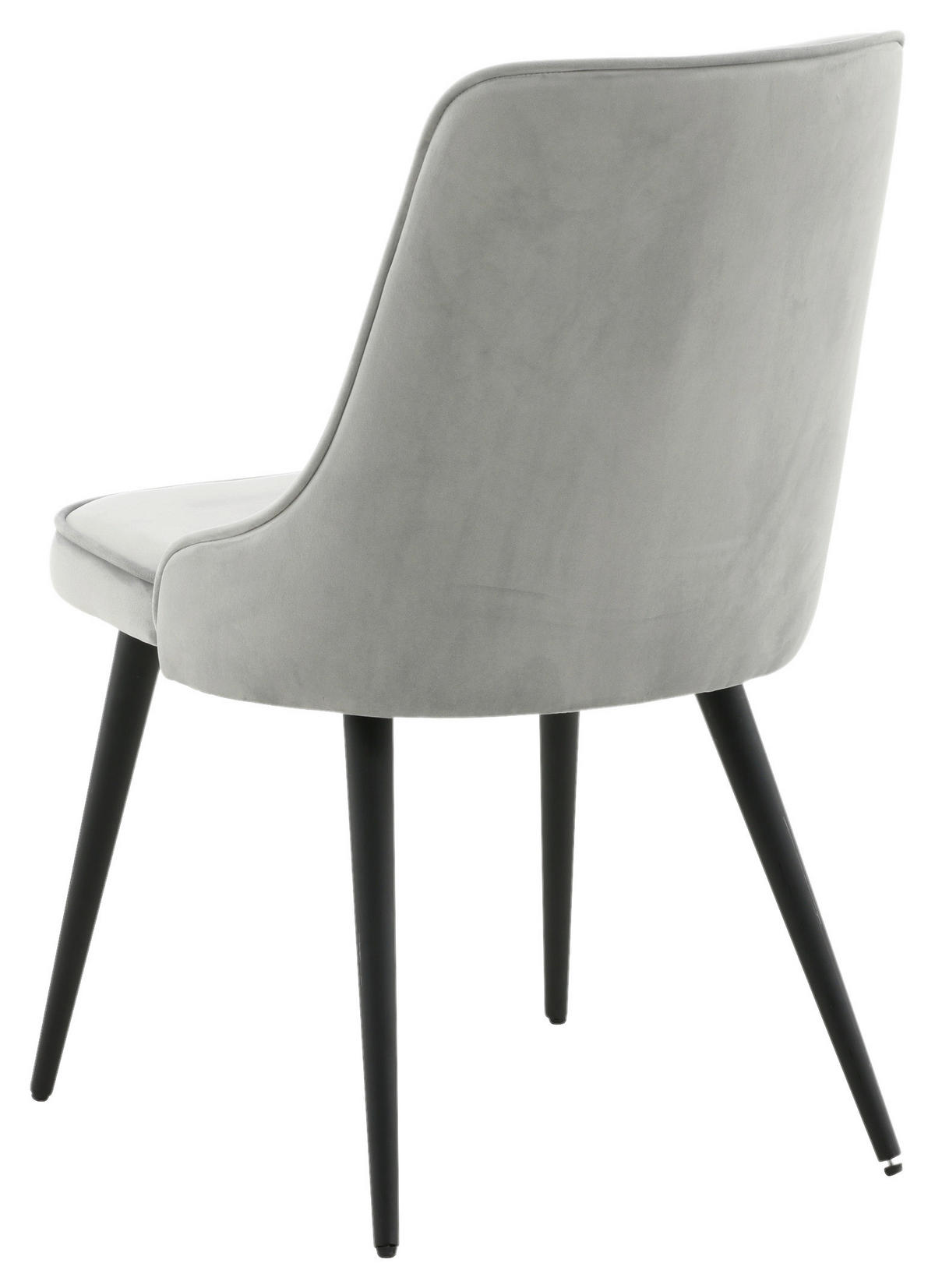 STOLSET 2 styck stål sammet  - ljusgrå/svart, Design, metall/textil (50/88,5/66cm) - Livetastic