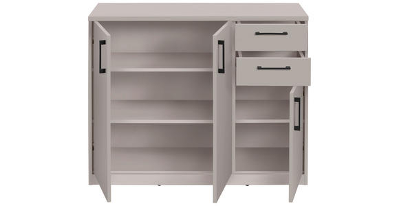 KOMMODE  in 106/84/36 cm  - Kaschmir/Schwarz, Basics, Holzwerkstoff/Kunststoff (106/84/36cm) - Xora