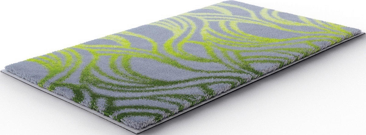 BADEMATTE Grün 60/100 cm  - Grün, Design, Kunststoff/Textil (60/100cm) - Grund