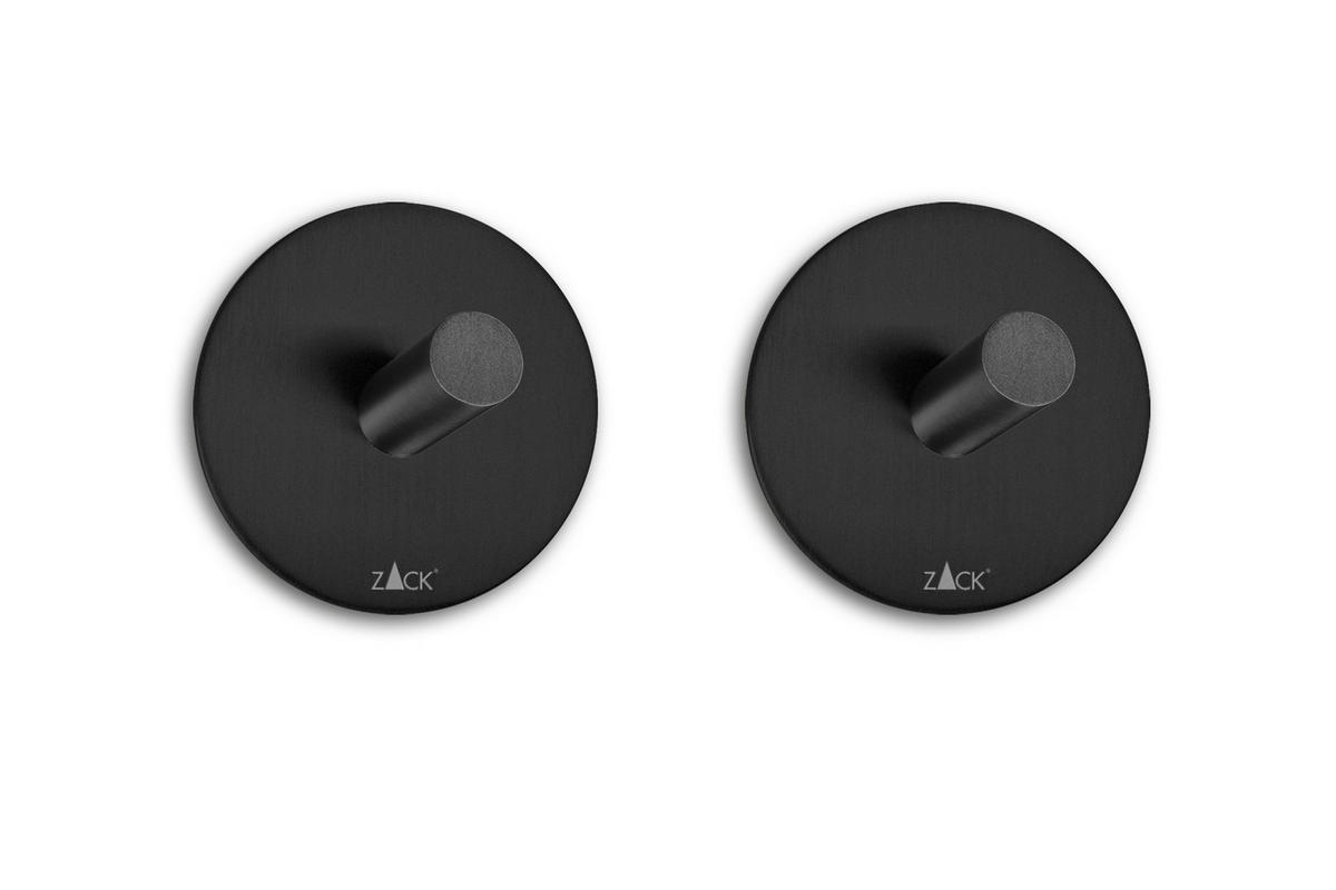 HANDTUCHHAKEN - Schwarz, Basics, Metall (4,5cm) - Zack