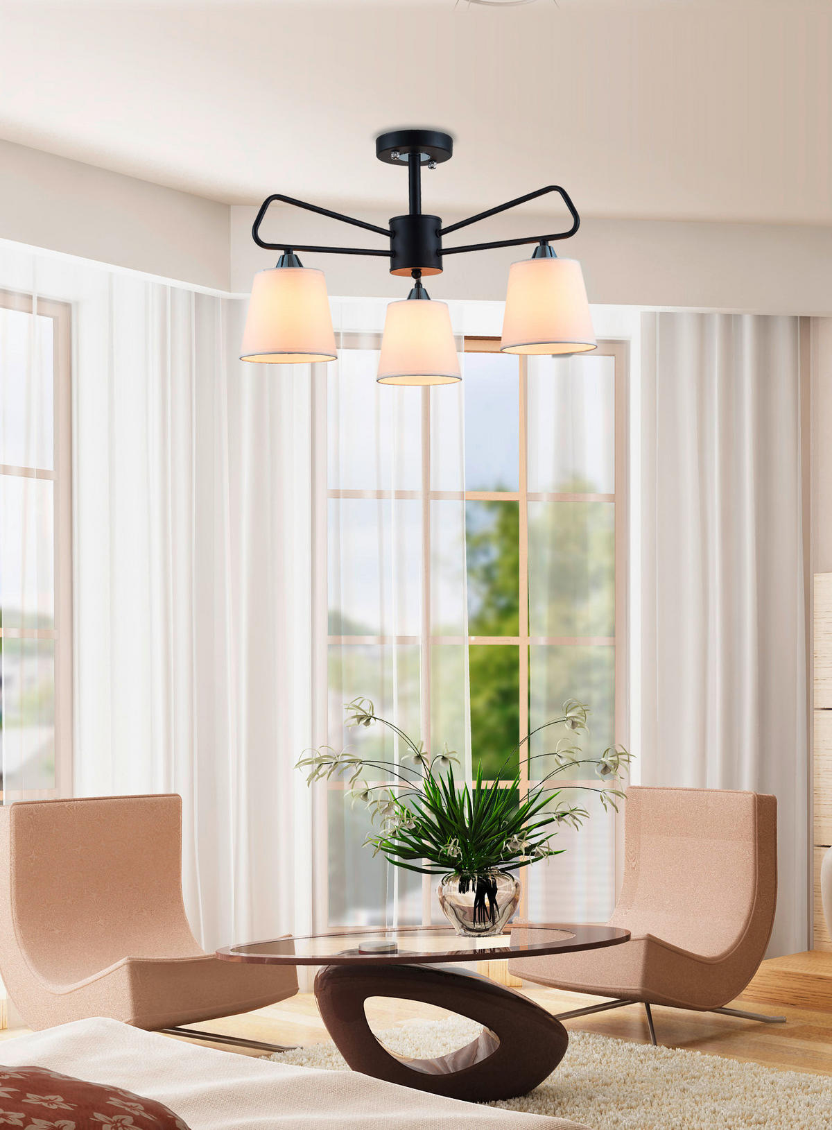 TAKLAMPA Morley 58,5/58,5/36,5 cm  - svart, Basics (58,5/58,5/36,5cm)