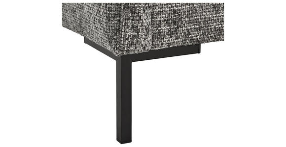 3-SITZER-SOFA Webstoff Grau  - Schwarz/Grau, KONVENTIONELL, Textil/Metall (196/78/90cm) - Hom`in