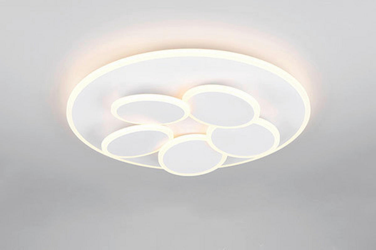 STROPNÍ LED SVÍTIDLO, 49/7,5 cm  - bílá, Design, kov (49/7,5cm) - Trio Leuchten