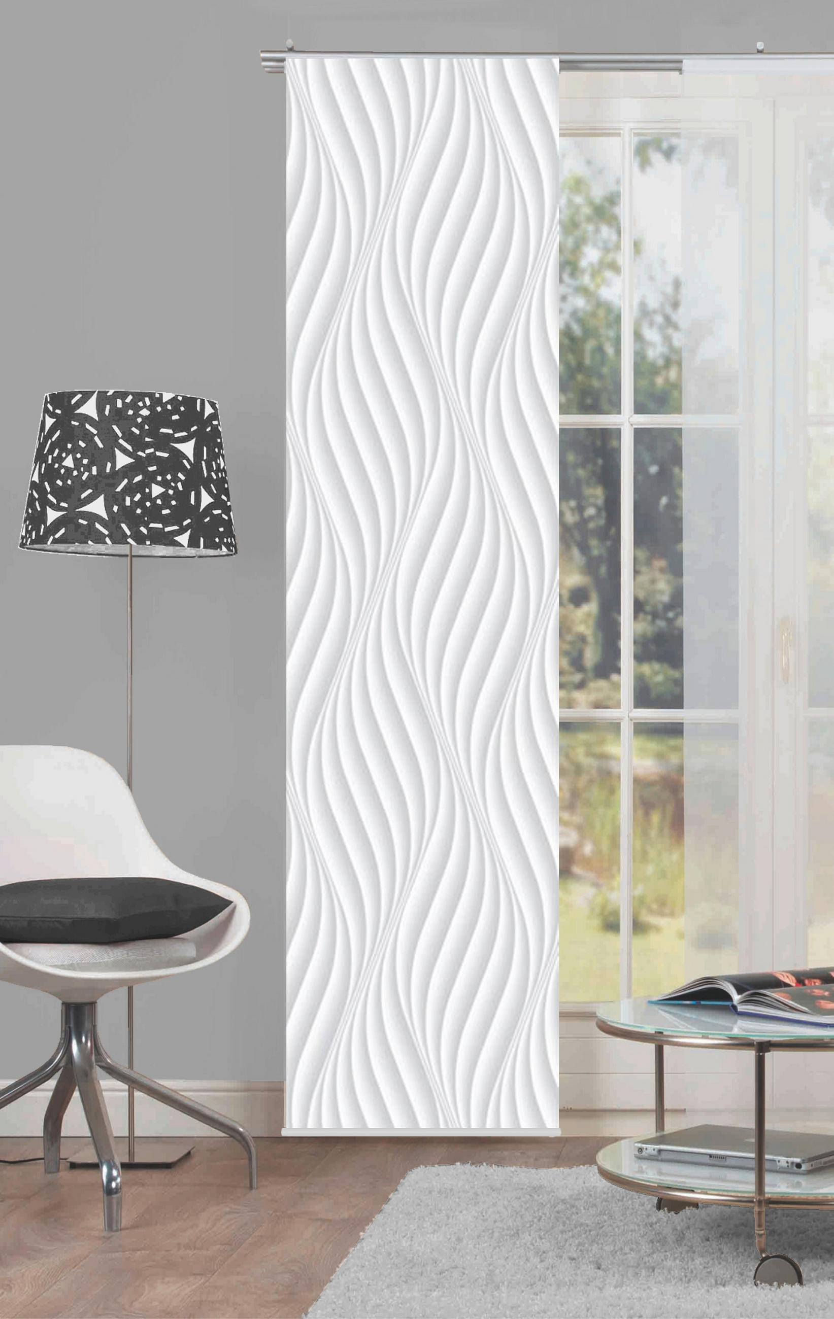 FLÄCHENVORHANG in Grau blickdicht  - Grau, Design, Textil (60/260cm)