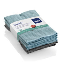 MIKROFASERTUCH - Blau/Anthrazit, Basics, Textil (30/30cm) - Kela