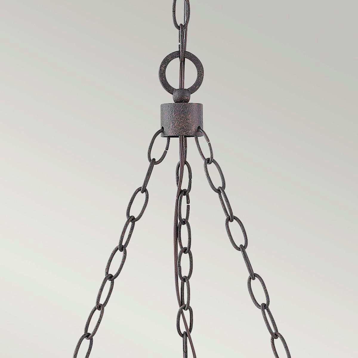 KRONLEUCHTER 59,1/61 cm    - Wildeiche/Schwarz, Konventionell, Glas/Metall (59,1/61cm) - Elstead Lighting