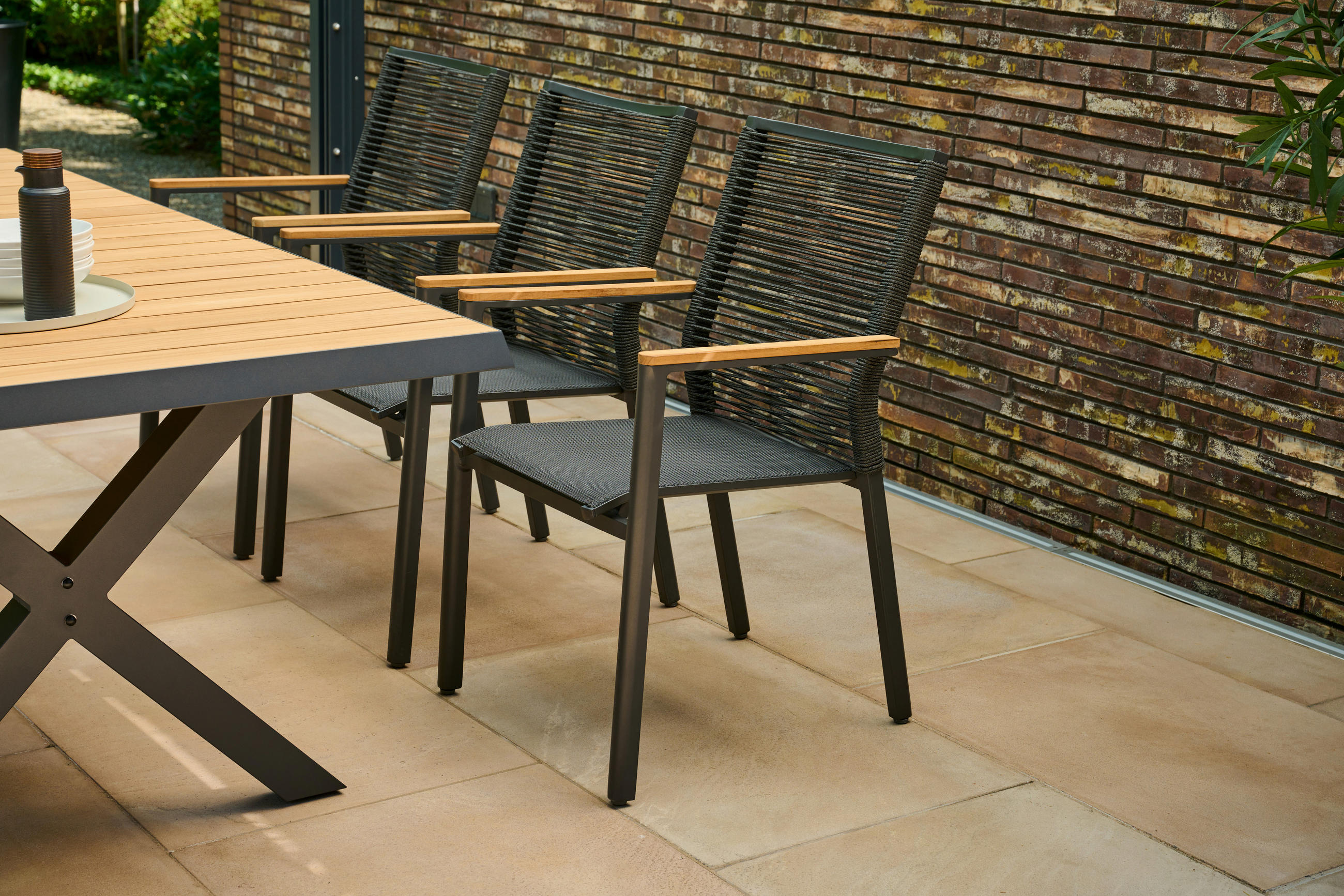 STAPELSESSEL in Holz, Metall, Kunststoff Grau  - Grau, Basics, Holz/Kunststoff (67,5/90/56cm) - Siena Garden