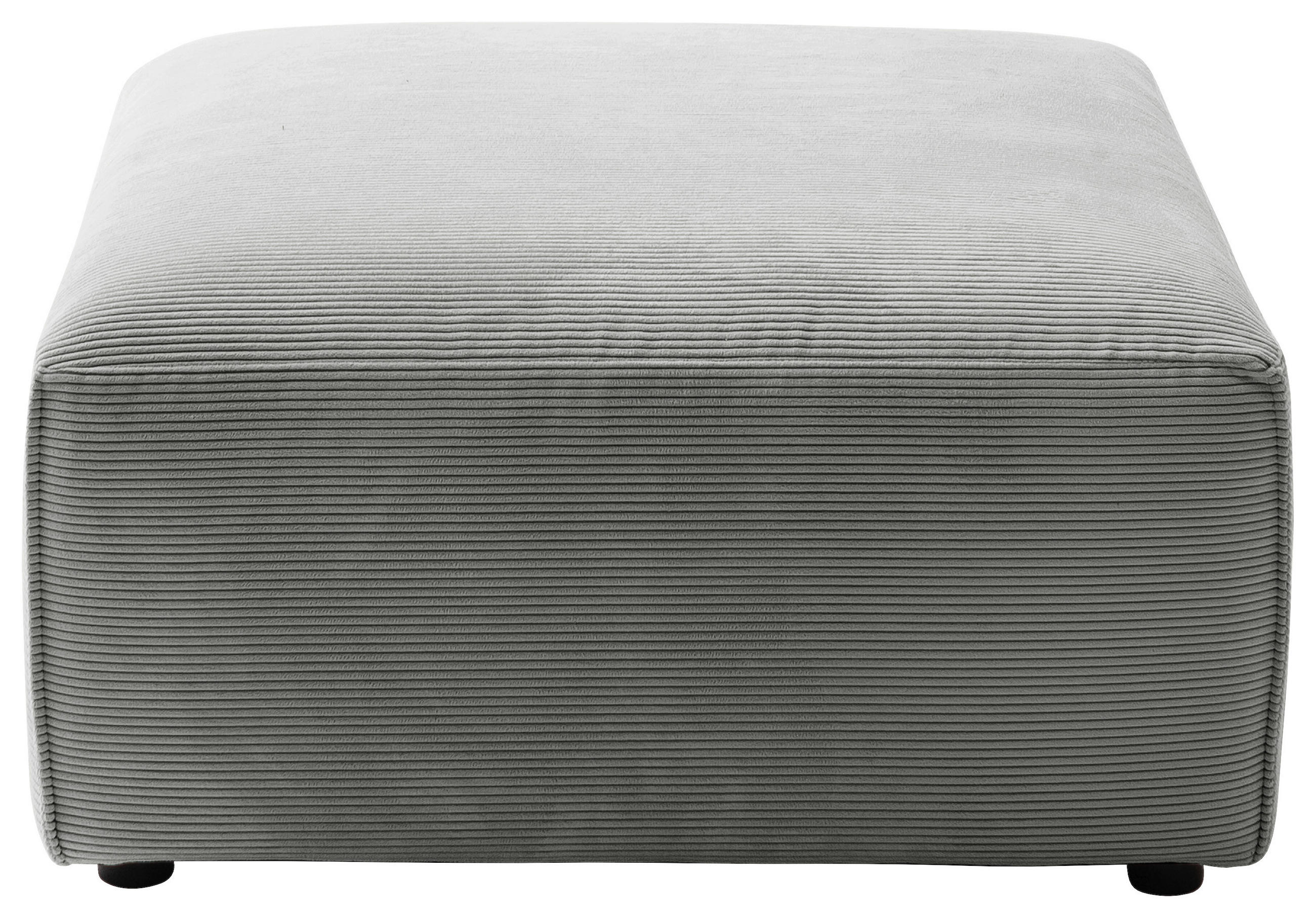 HOCKER in Textil Grau  - Schwarz/Grau, Design, Kunststoff/Textil (80/71/80cm) - Pure Home Lifestyle