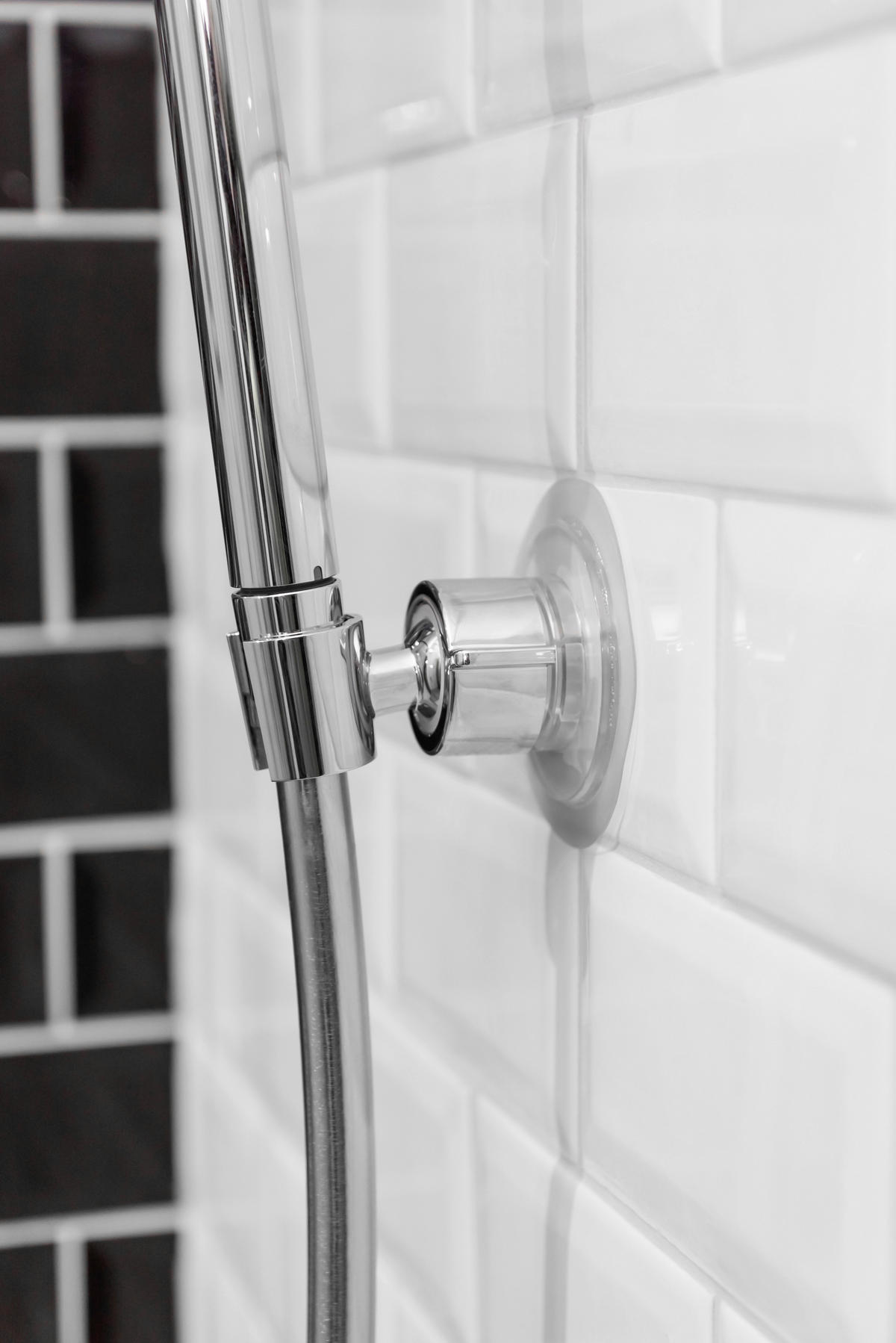 BRAUSEHALTERUNG   - Chromfarben, Basics, Kunststoff (8/7,5/8cm) - Wenko