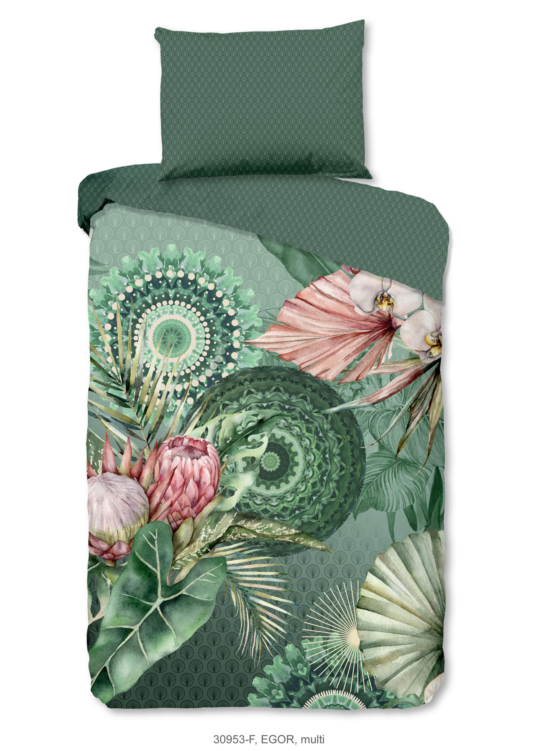 BETTWÄSCHE HIP Flanell, Biber 140/200 cm  - Grün, Design, Textil (140/200cm)