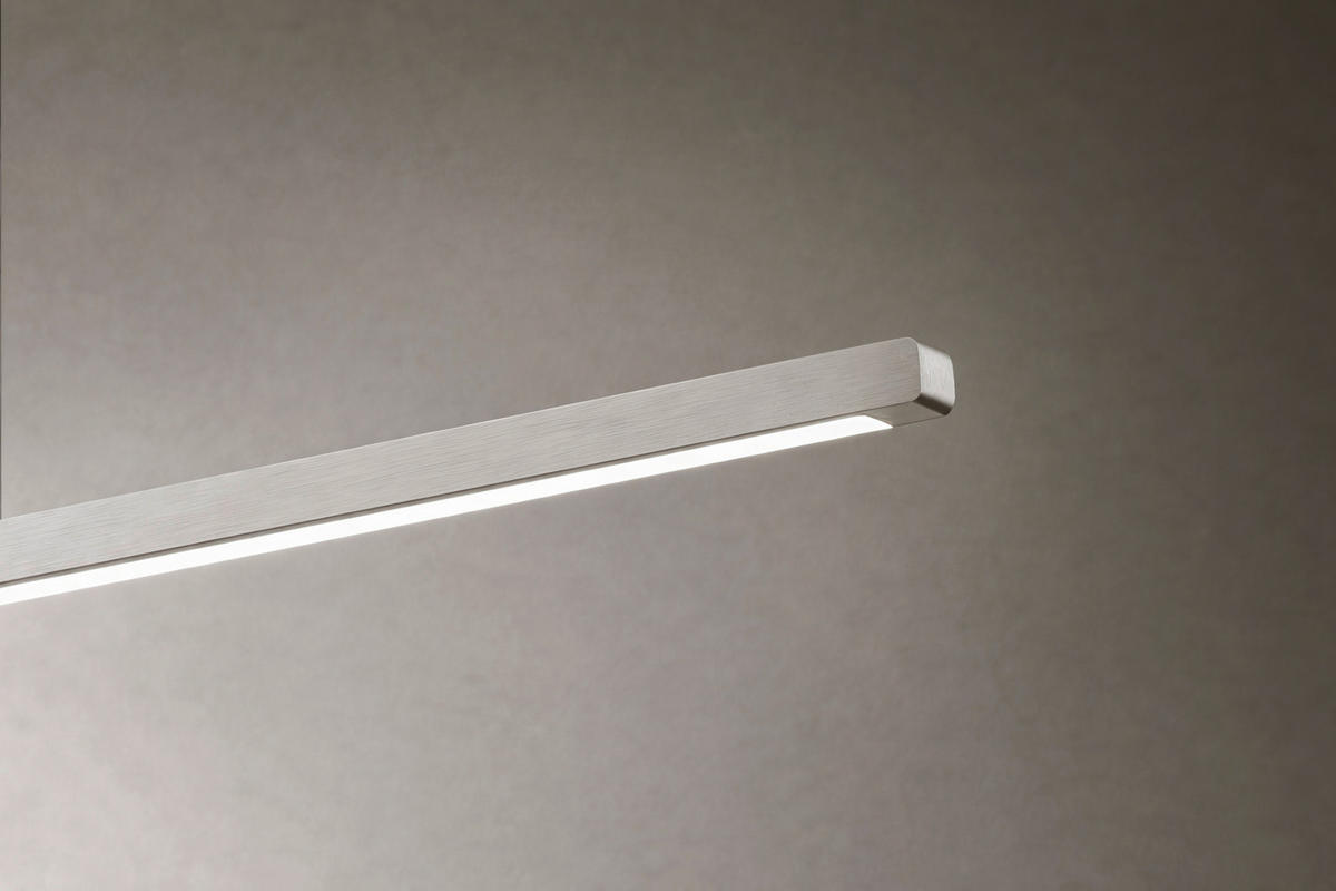 LED-HÄNGELEUCHTE Mia 93/1.8/40-180 cm   - Nickelfarben, Design, Metall (93/1.8/40-180cm) - Ambiente