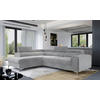 ECKSOFA Hellgrau Samt  - Silberfarben/Hellgrau, Design, Textil/Metall (205/278cm) - MID.YOU