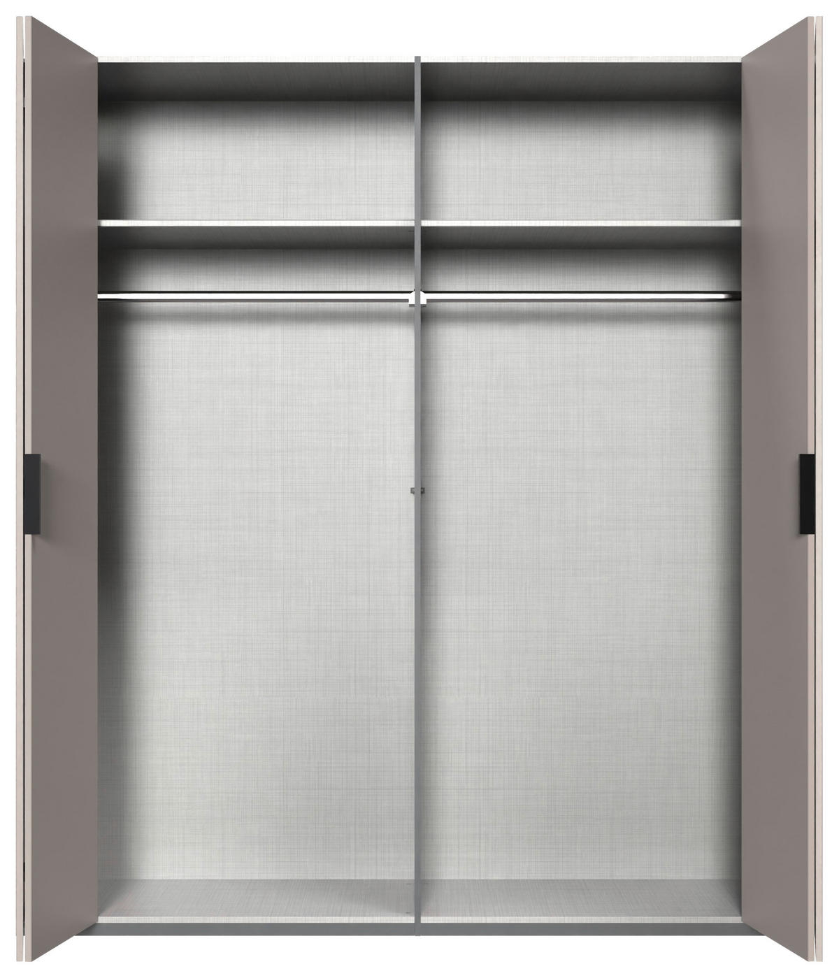 FALTTÜRENSCHRANK 200/216/58 cm 2-türig Graphitfarben, Grau, Sahara  - Schwarz/Graphitfarben, Design, Glas/Holzwerkstoff (200/216/58cm) - Boxxx