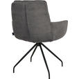 ARMLEHNSTUHL  Stoffauswahl, Typenauswahl, Sitzfläche 360° drehbar, Gestellauswahl Cord  - Anthrazit/Schwarz, Design, Textil/Metall (63/90/69cm) - Johann Jakob