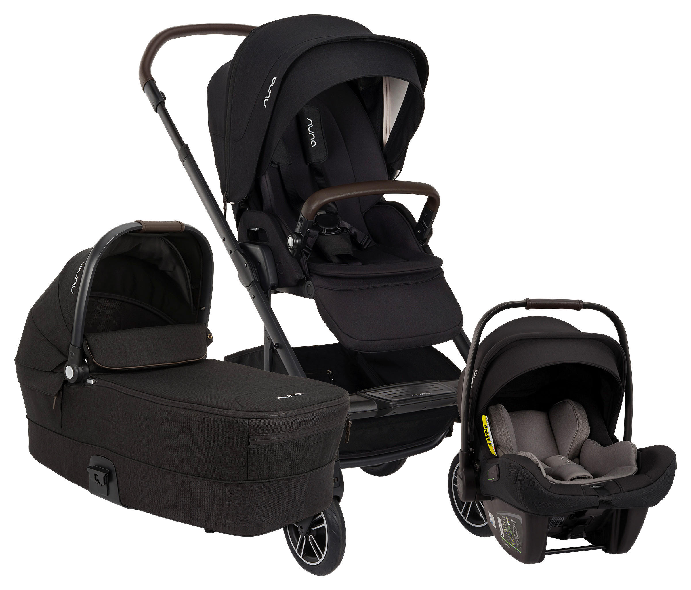 KINDERWAGENSET Mixx Next  - Schwarz, Basics, Kunststoff (60/110/82cm) - Nuna