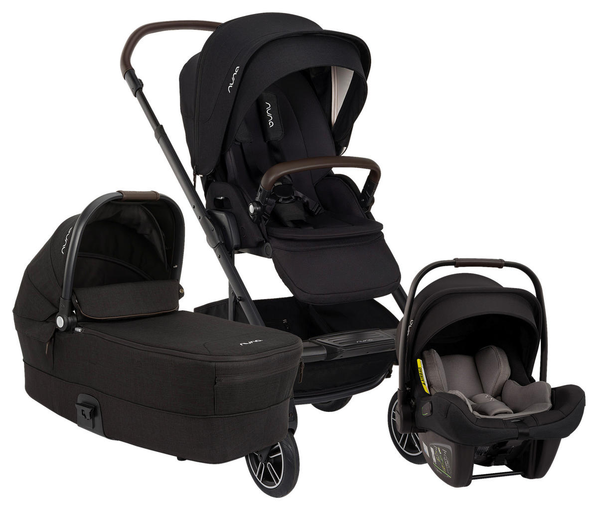 KINDERWAGENSET Mixx Next  - Schwarz, Basics, Kunststoff (60/110/82cm) - Nuna