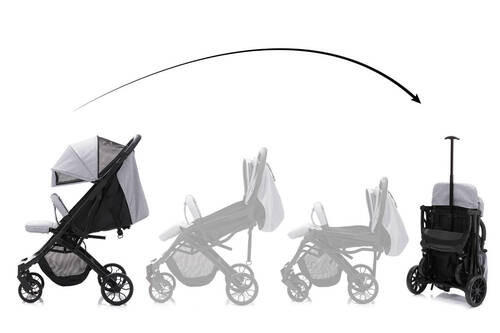 BUGGY Styler Elite  - Hellgrau/Schwarz, Basics, Textil/Metall (105/70/51cm) - Fillikid