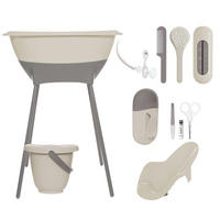 BABYBADESET Almond 8-teilig  - Taupe, Basics, Kunststoff (79,1/39,1/45,6cm) - Luma