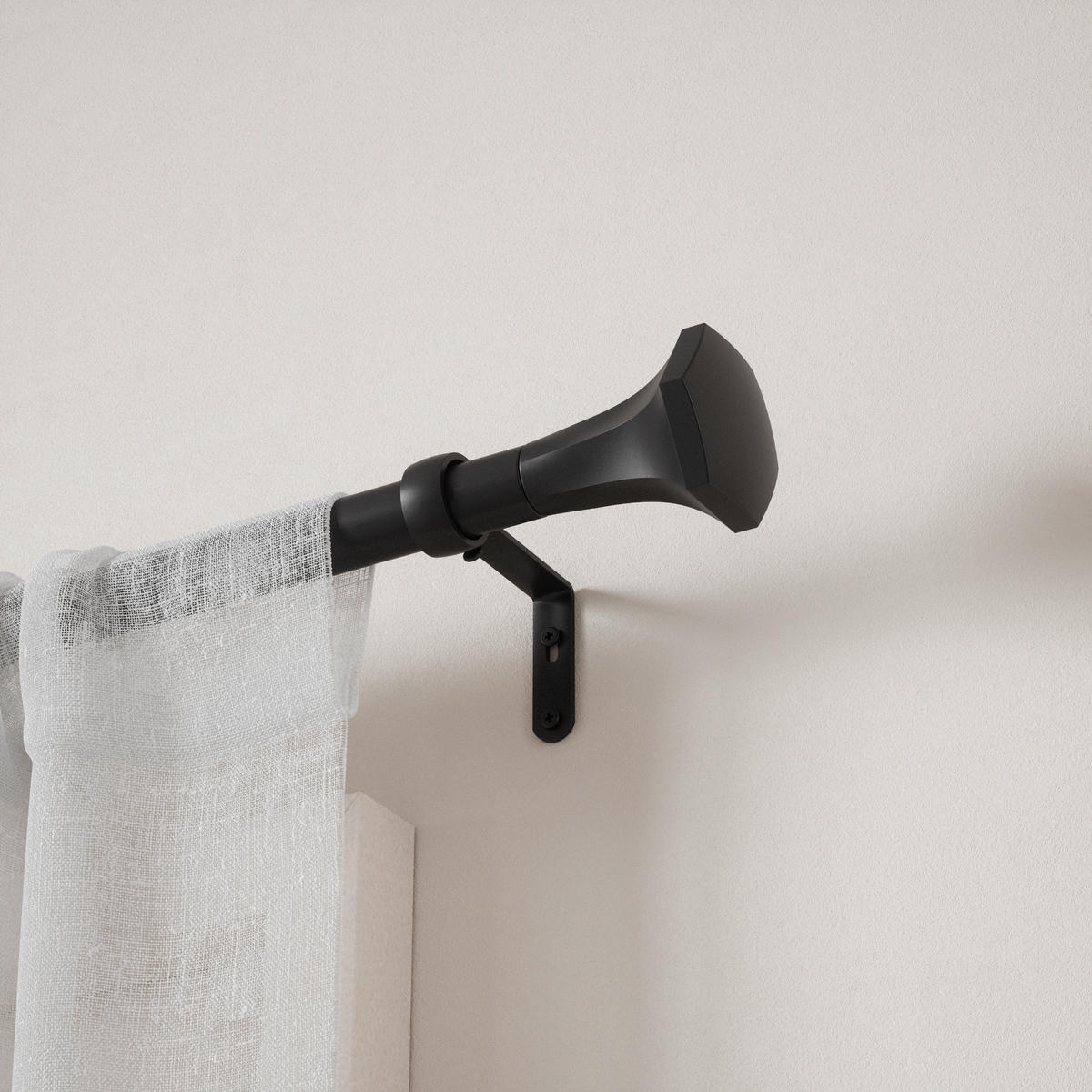 TYČ NA ZÁVĚSY  382 cm - černá, Konvenční, kov/plast (382cm) - Umbra