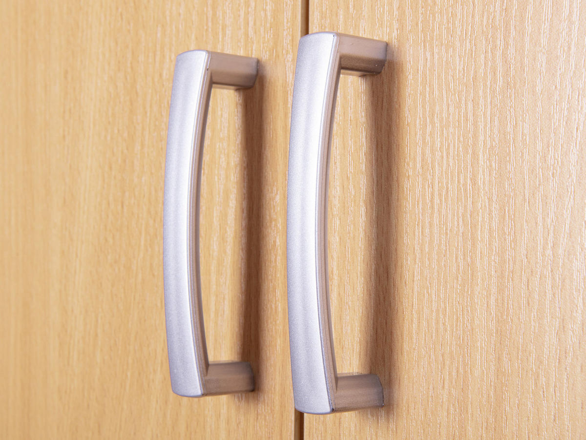 VÍCEÚČELOVÁ SKŘÍŇ, barvy buku, 70/189/34 cm - barvy stříbra/černá, Basics, kompozitní dřevo/plast (70/189/34cm) - MID.YOU