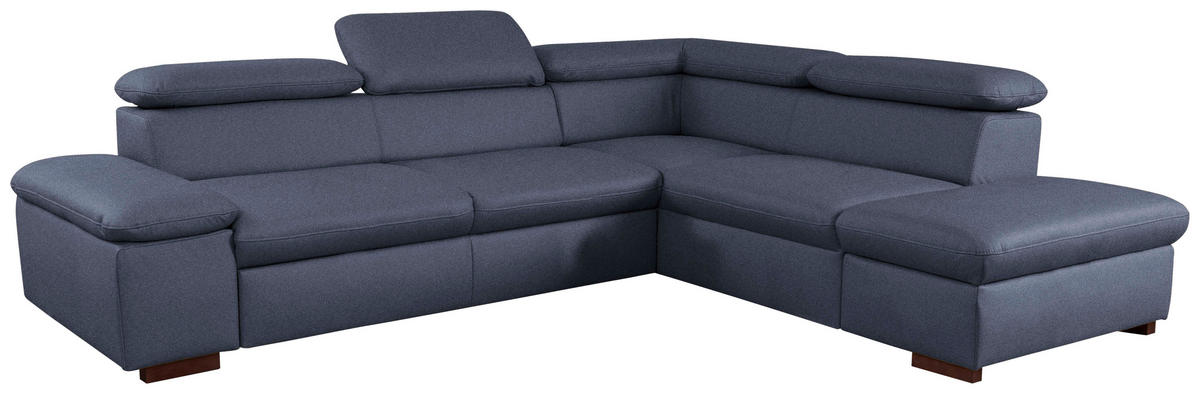 ECKSOFA inkl. Funktion in Flachgewebe Blau  - Blau, Konventionell, Holz/Textil (272/226cm) - Sit & More