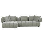 ECKSOFA in Flachgewebe Olivgrün  156/318 cm  - Schwarz/Olivgrün, KONVENTIONELL, Kunststoff/Textil (156/318cm) - Carryhome