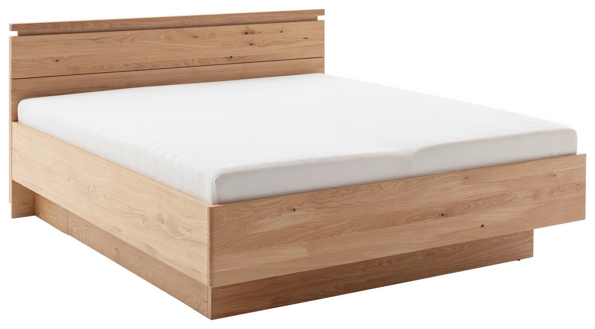 BETTANLAGE 180/200 cm  Eiche Bianco   - Eiche Bianco, Natur, Holz/Holzwerkstoff (180/200cm) - Linea Natura