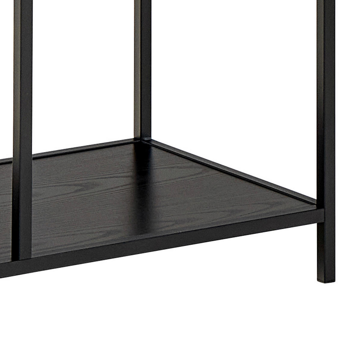 REGAL Schwarz, Eschefarben  - Eschefarben/Schwarz, MODERN, Holzwerkstoff/Metall (77/185/35cm)