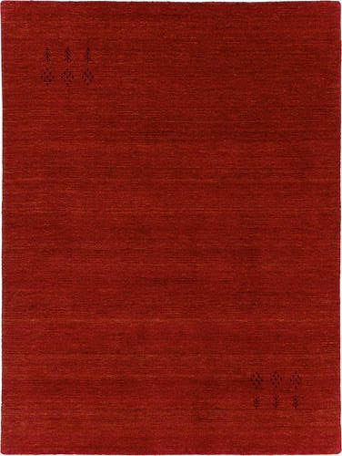 Wollteppich  70/140 cm  Rot, Dunkelrot, Weinrot, Kirschrot   - Rot/Weinrot, Basics, Textil (70/140cm) - Esposa