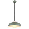 HÄNGELEUCHTE 38/120 cm    - Weiss/Grün, Trend, Glas/Textil (38/120cm) - Globo